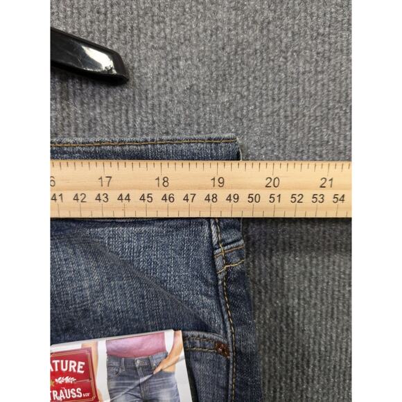 Levi Strauss Signature S37 Jeans Mens 38x32 Slim Super Flex Denim Whiskered - Picture 4 of 12